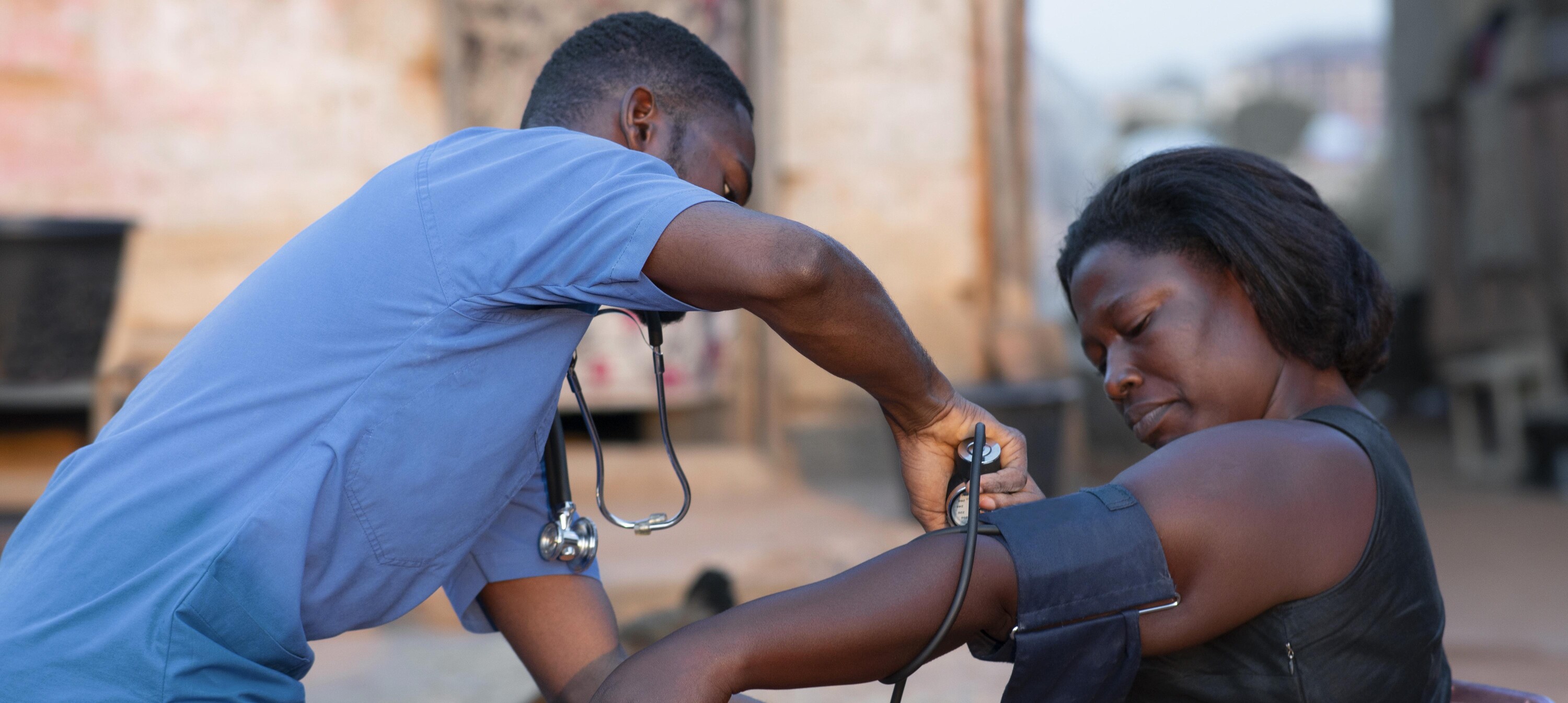 africa humanitarian aid doctor taking care patient